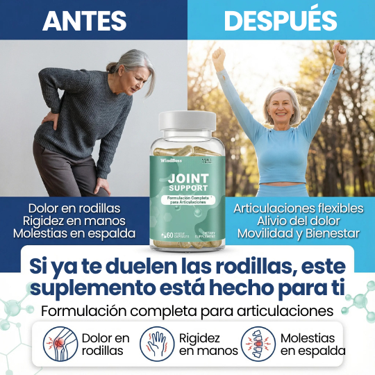 Suplemento Avanzado para Dolor de Articulaciones y Cartílago - Movilidad y Anti-inflamación