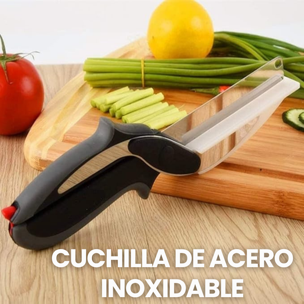 Cuchillo-Tijera 2 En 1 - Picador de Alimentos Inteligente Smart Cut®