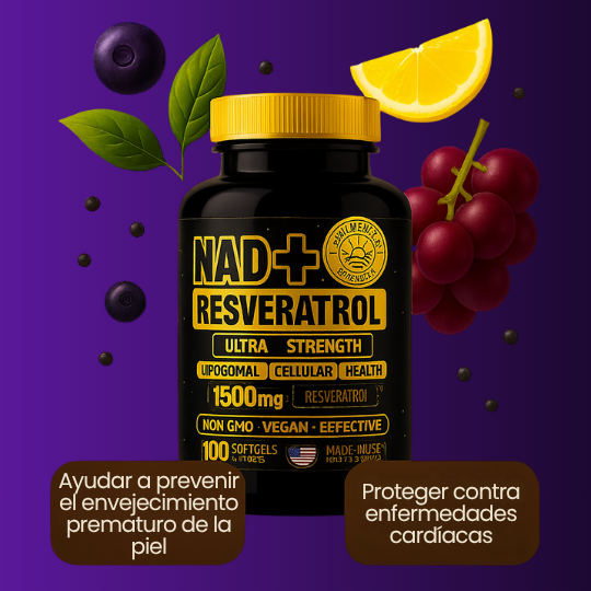 Suplemento NAD+Resveratrol 100 Capsulas
