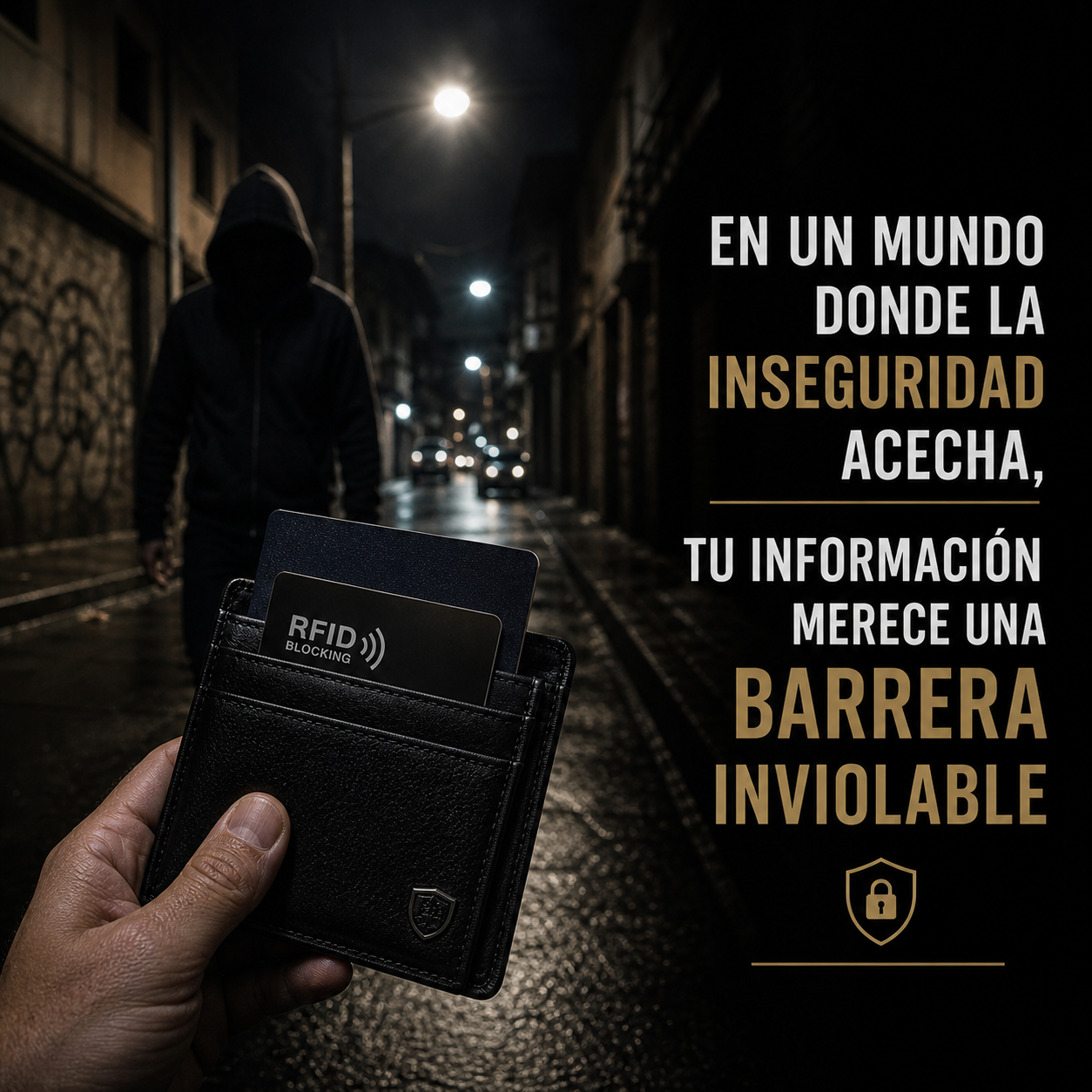 Cartera Compacta de Aluminio con Protección Antirrobo y Antiescaneo - Acceso Rápido