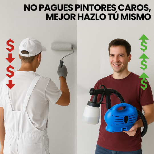 Pistola Eléctrica para Pintar con Compresor Portátil 650W