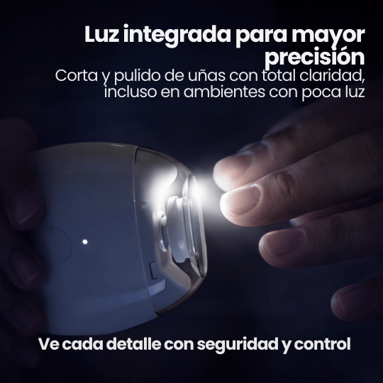 Limador de Uñas Eléctrico Pulidor Silencioso y Recargable - Ideal para Bebés y Adultos Mayores