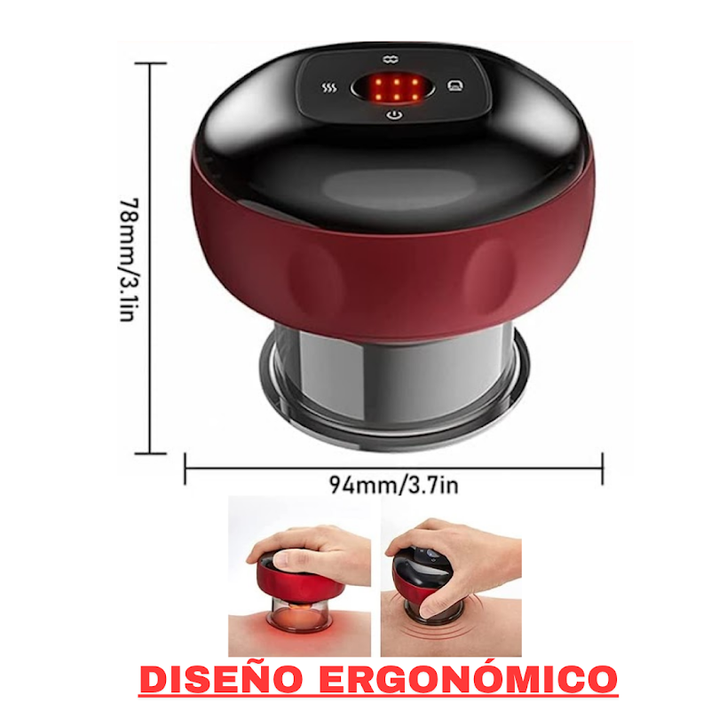 Ventosa Terapéutica de succión al vacío para Dolores, Circulación y Detox - Masajes Terapéuticos