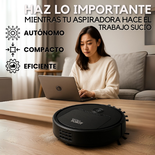 ASPIRADORA ROBOT 3 EN 1 - ¡LIMPIEZA INTELIGENTE!