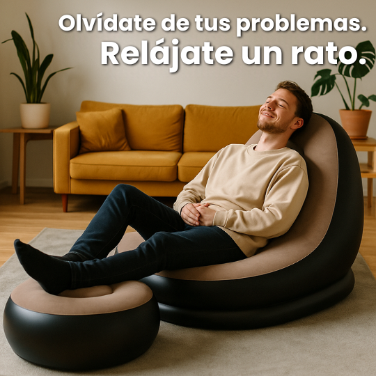 Sofá Sillón Inflable Ultra Cómodo - 2 Piezas - ¡Llévalo a donde quieras!