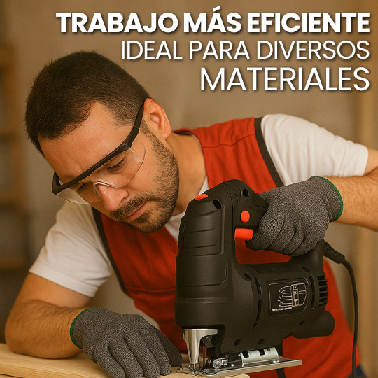 Sierra Caladora Eléctrica 6 Velocidades, 3000 RPM + Accesorios
