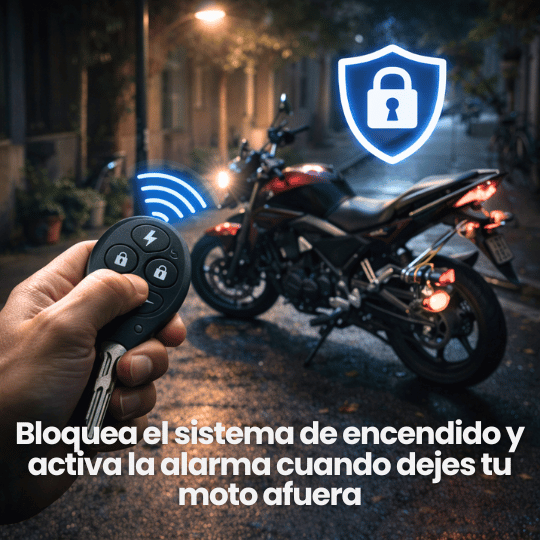 Alarma Antirrobo para Moto con Búsqueda de Moto y Control Remoto - Sirena Potente