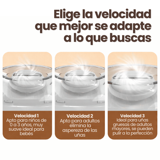 Limador de Uñas Eléctrico Pulidor Silencioso y Recargable - Ideal para Bebés y Adultos Mayores