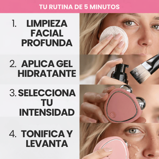 Masajeador Facial con Electro-estimulación y Micro-corriente Reafirma y Tonifica la piel - ¡Luce una Piel más Joven!