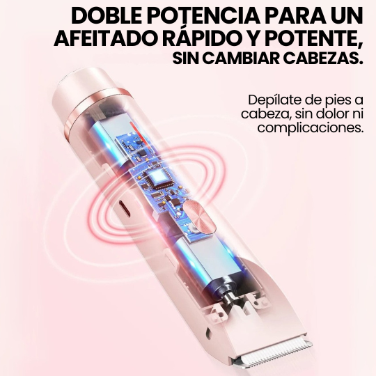 Rasuradora Femenina Vello Íntimo 2 en 1 - ¡Piel Ultra Lisa sin rastro de vello!