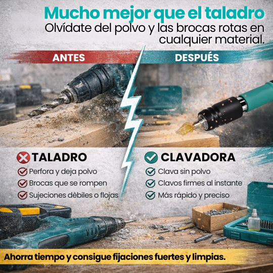 Pistola Fijadora de Clavos de Alta Precisión