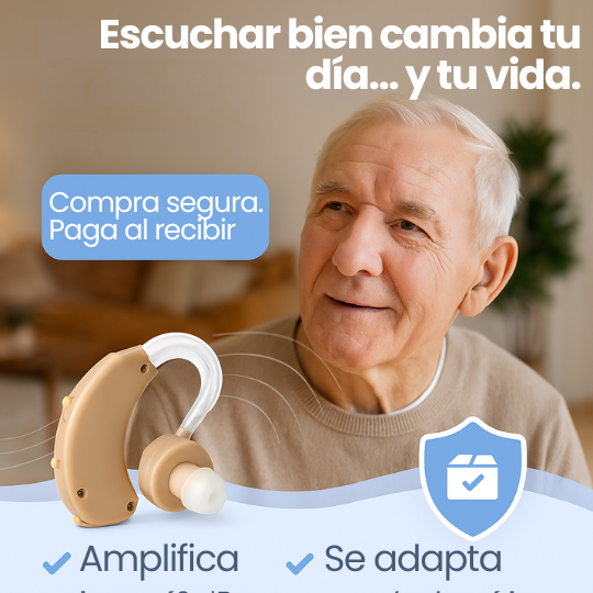Amplificador Auditivo de Sonido para Personas con Problemas de Audición