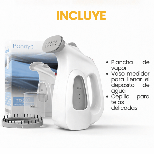 Plancha De Vapor Vertical de Calentamiento Rápido - Portátil y Práctica