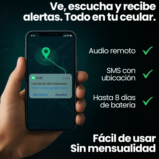 Mini GPS Localizador en Tiempo Real para Vehículos, Motos y Paquetes