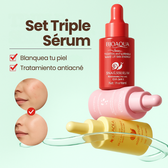 Set de 3 Sérums Skincare - Rutina completa en 3 Pasos