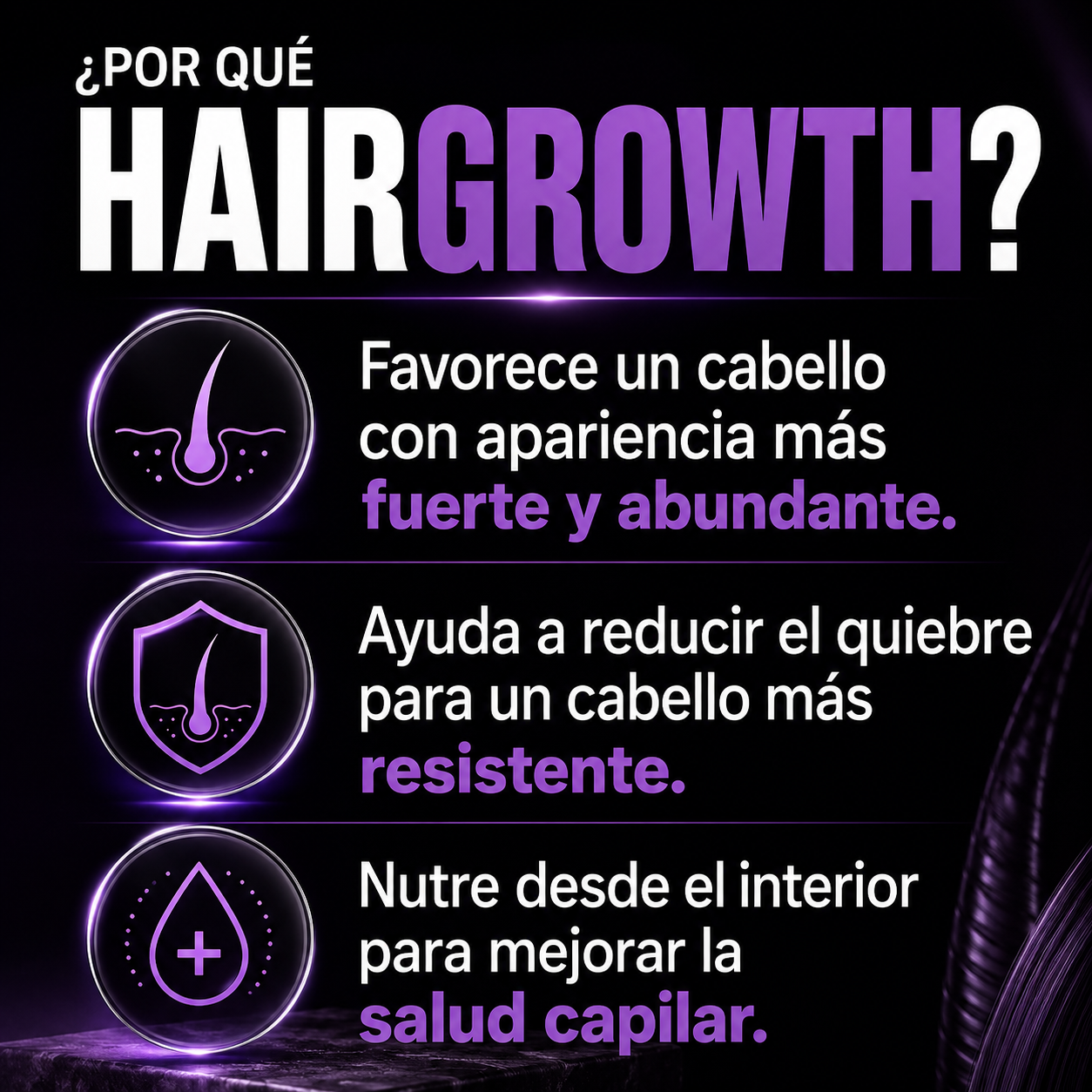 Fortalecedor Capilar para Cabello Débil y Quebradizo - ¡Reduce las entradas y la caída del cabello!