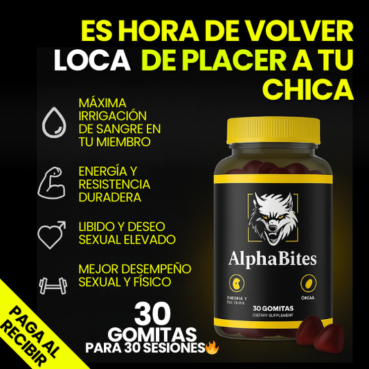 Alphabites - Gomitas Energizantes para Rendimiento Sexual Masculino