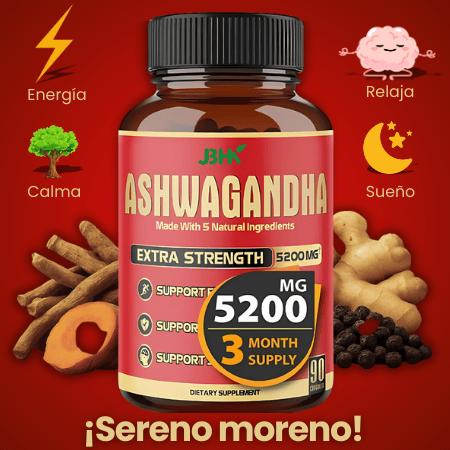 Ashwagandha - ¡El Suplemento más poderoso de todos! - 90 Cápsulas