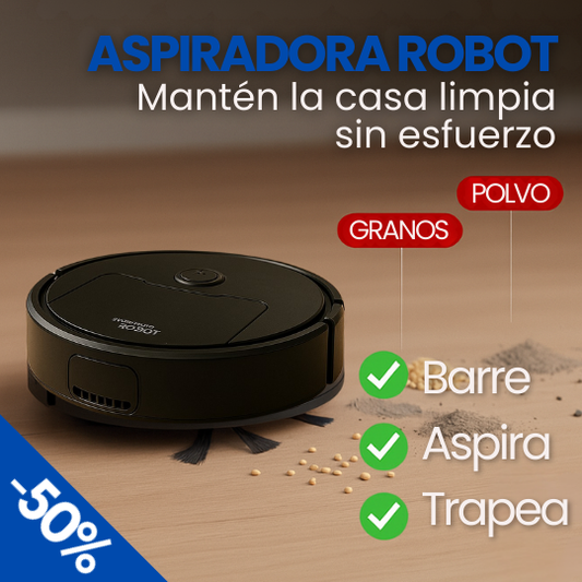ASPIRADORA ROBOT 3 EN 1 - ¡LIMPIEZA INTELIGENTE!