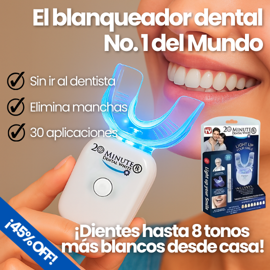 Kit Blanqueador Dental - ¡Blanquea hasta 8 tonos en 20 minutos!