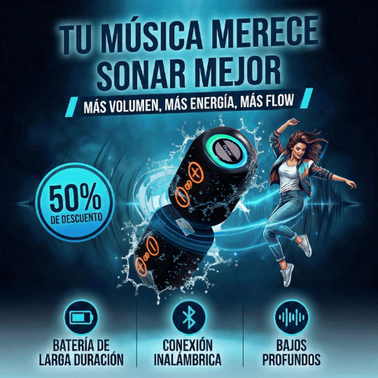 Bocina Bluetooth 2 en 1 Magnética con Sonido Estéreo Separables y Resistente a Salpicaduras