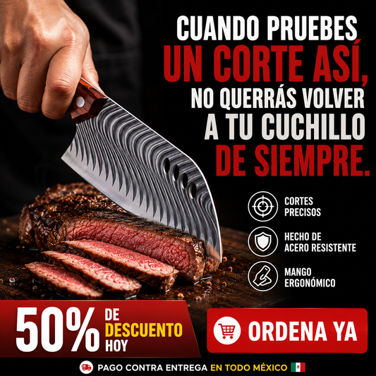 Cuchillo Grande De Acero Forjado Para Carne - Ultra Resistente