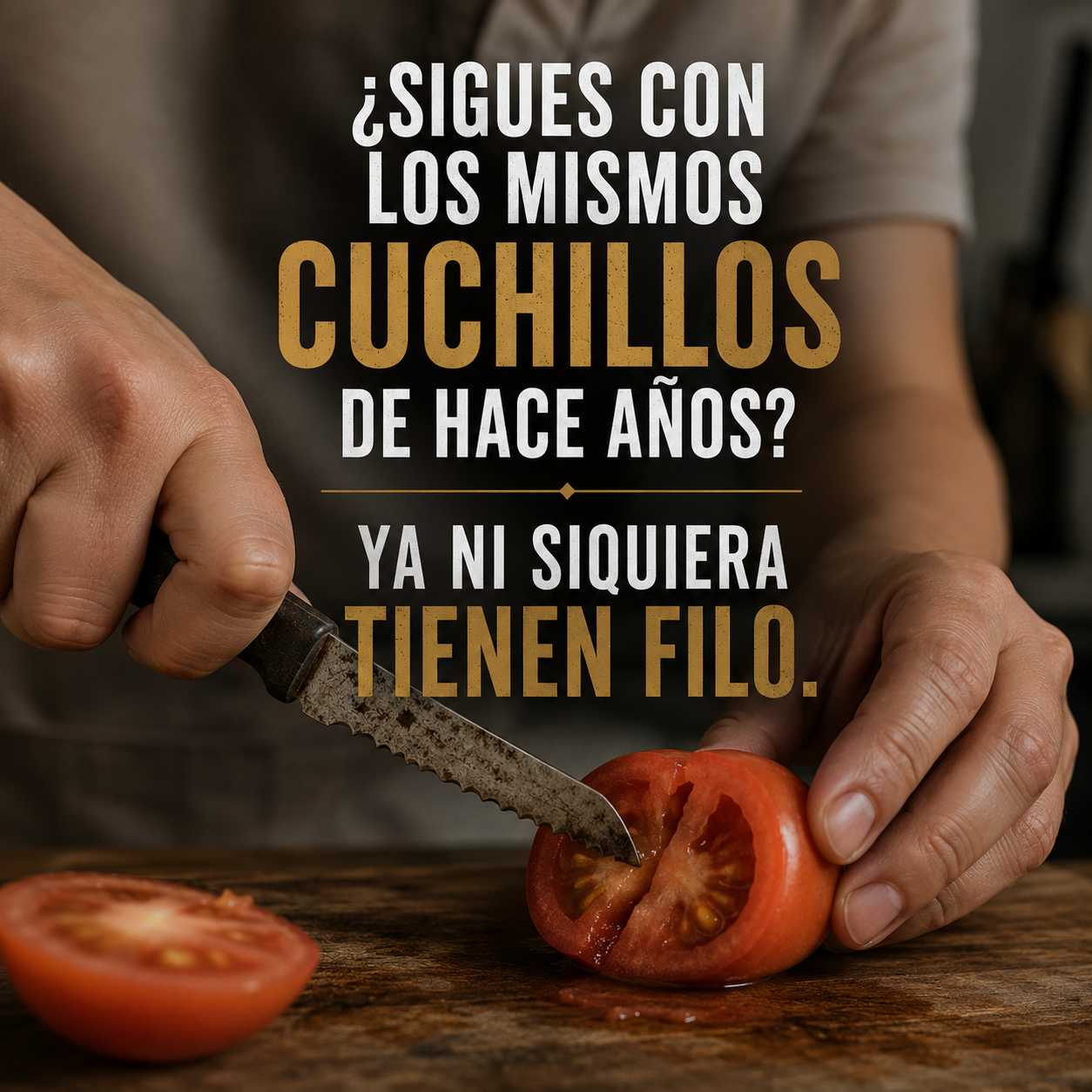Set de 6 Cuchillos de Cocina Profesionales de Acero Inoxidable Antiadherentes