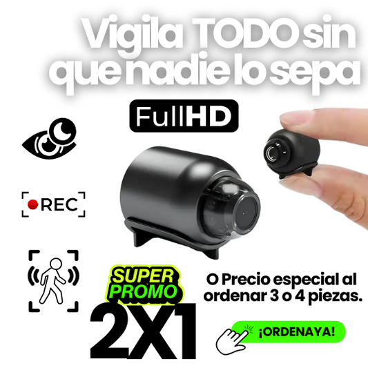 Mini Cámara Espía HD, WiFi, Inalámbrica - ¡Nuevo Modelo Mejorado!