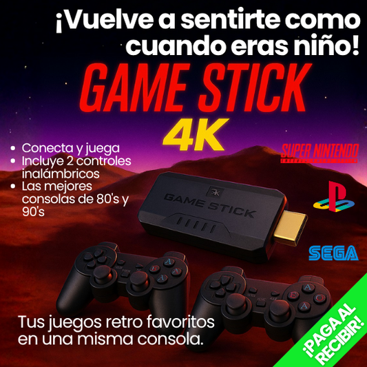 Consola de Videojuegos Retro 4K con 10,000 Juegos Clásicos Plug & Play + 2 Controles Inalámbricos