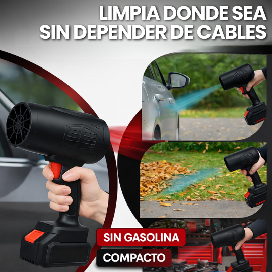 Soplador de Aire Inalámbrico de Alta Potencia con 2 Baterías - ¡Adiós Escobas por Siempre!