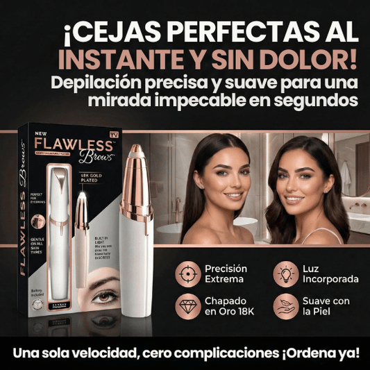 Depilador Facial Eléctrico de Precisión para Cejas y Rostro - Recargable y Portátil