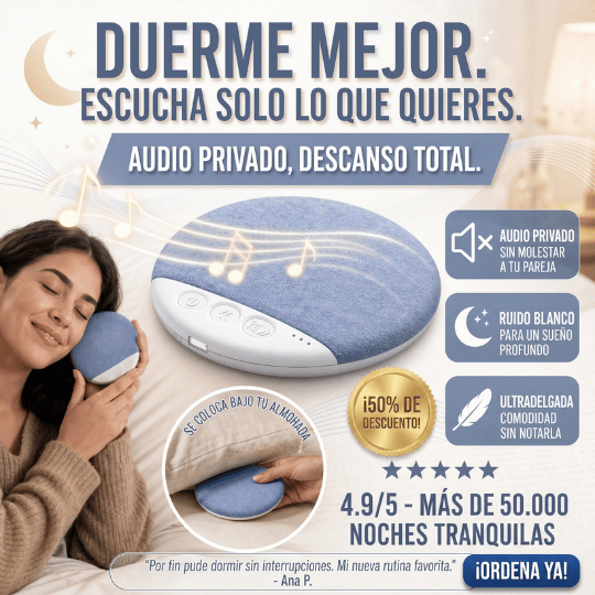 Bocina Invisible para Dormir Bajo Almohada Bluetooth con Ruido Blanco
