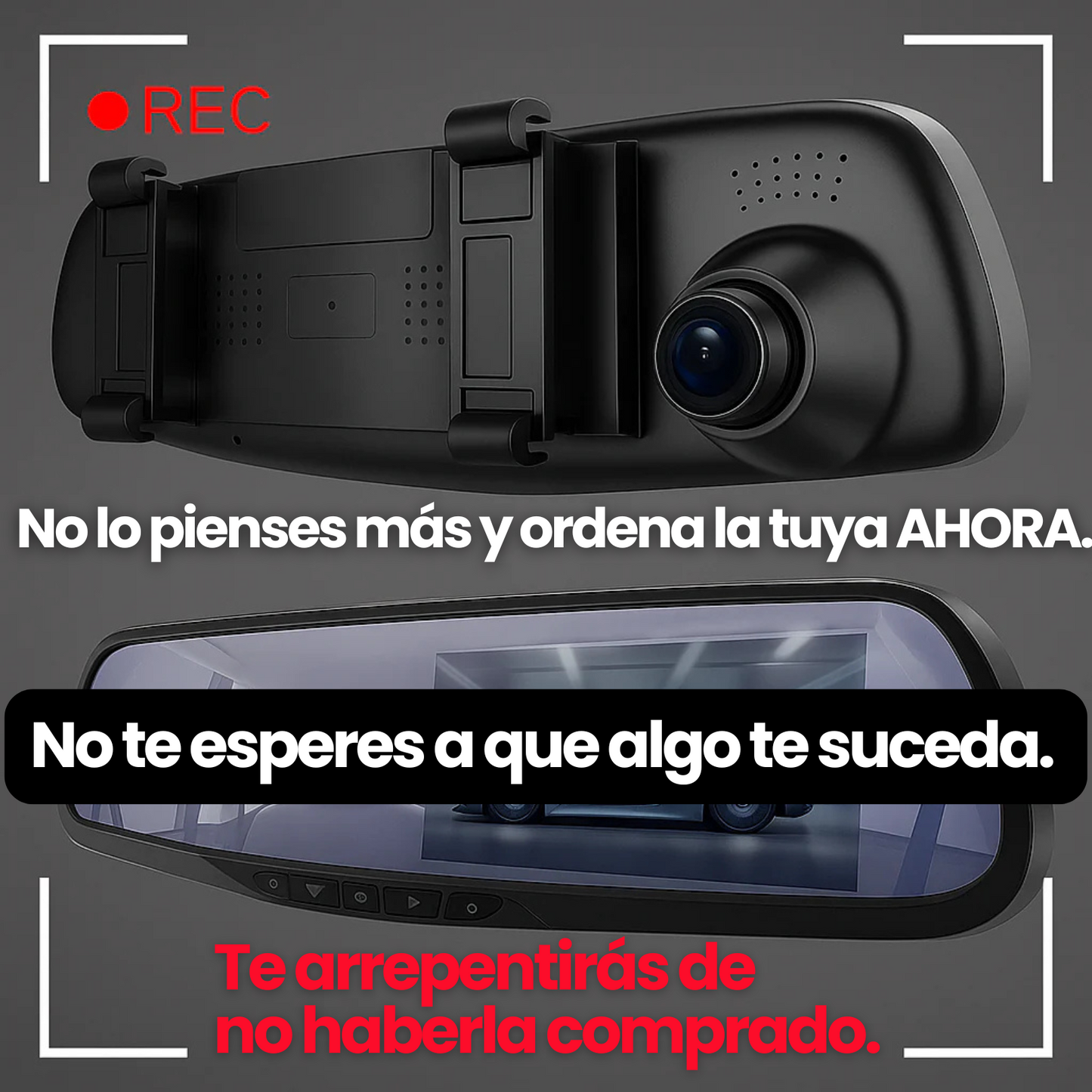 Espejo retrovisor con Cámara y Pantalla + Camara trasera