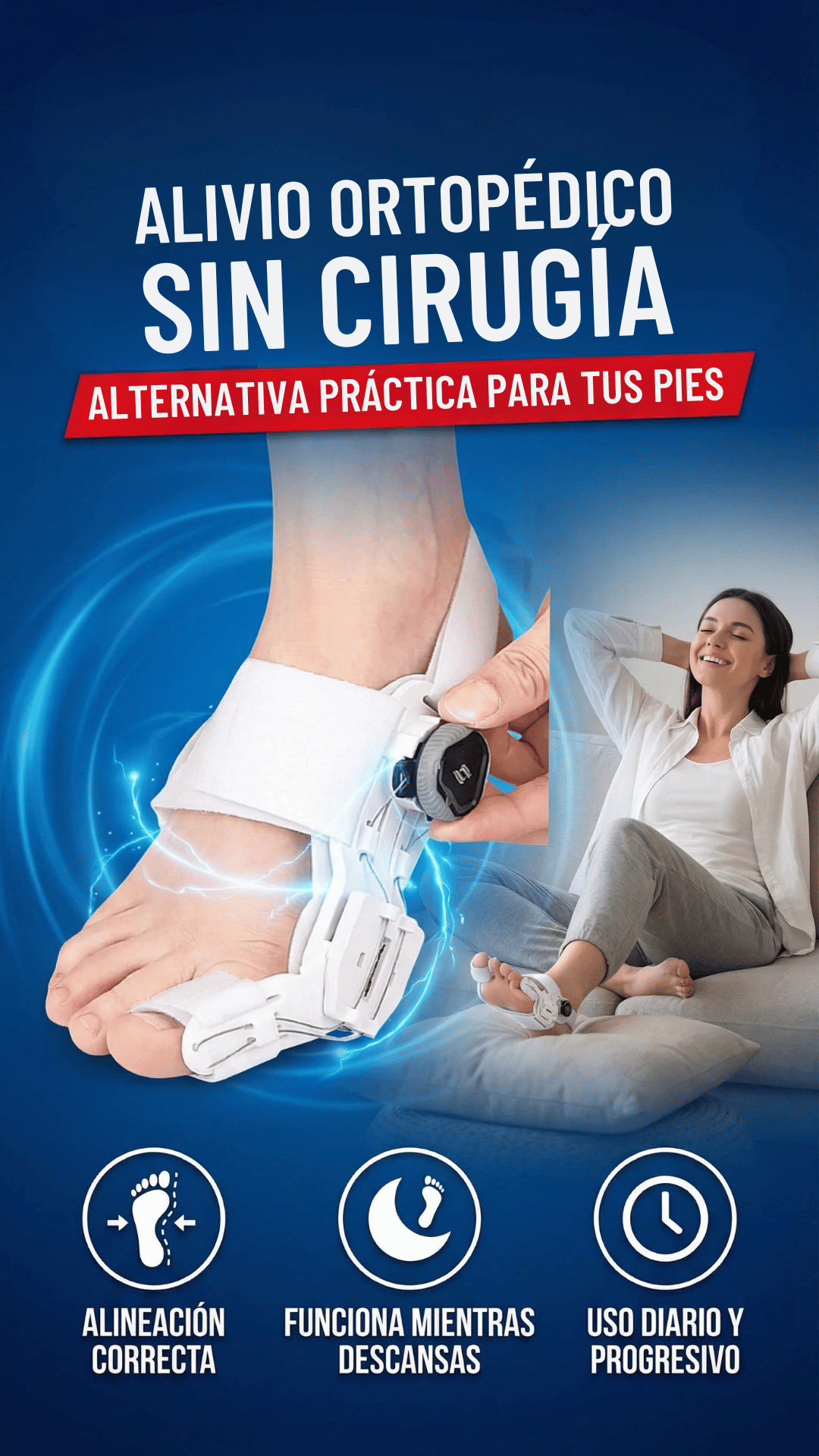 Férula Ortopédica Ajustable para Juanetes - Alinea y Alivia el Dolor sin Cirugías Costosas