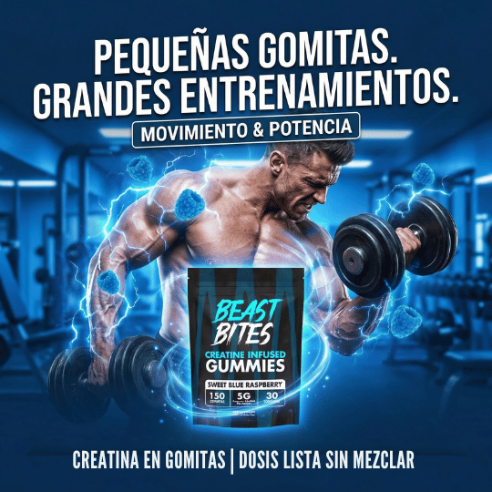 BEAST Gomitas de Creatina para Mayor Rendimiento Físico y Mejor Recuperación - ¡Evita Pérdida de Músculo!