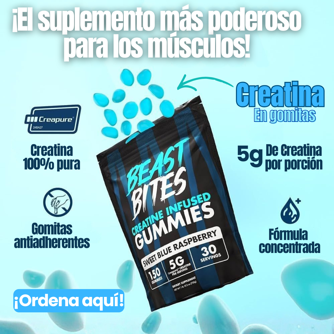 BEAST Gomitas de Creatina para Mayor Rendimiento Físico y Mejor Recuperación - ¡Evita Pérdida de Músculo!