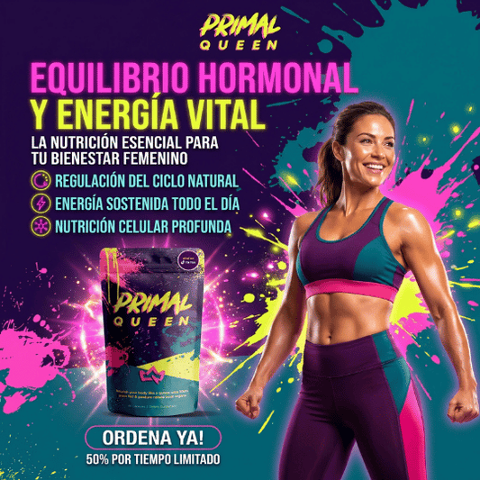 Suplemento Hormonal Femenino Primal Queen Energía y Balance Natural - Multisuplemento en Cápsulas