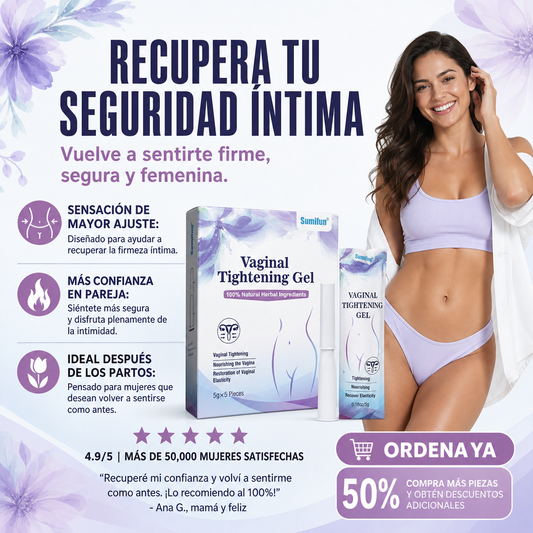 Gel Reafirmante y Humectante Íntimo para Firmeza Vaginal - Incluye 5 Aplicadores
