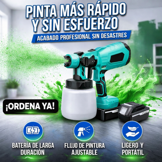 Pistola de Pintura Inalámbrica con Batería Recargable  – Pinta Rápido, Sin Compresor y Sin Cables