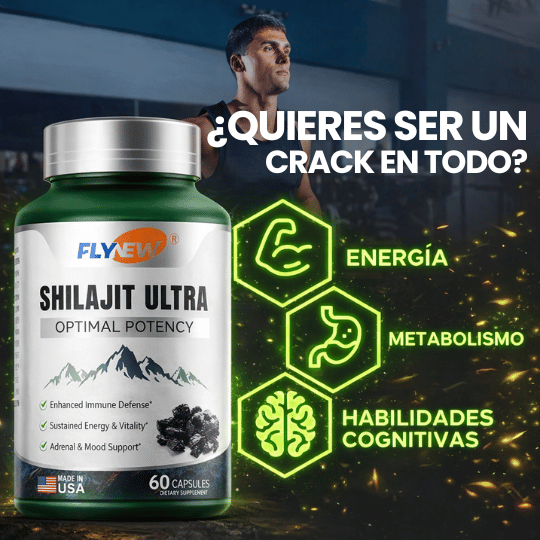 Suplemento Natural de Shilajit - Potencia, Resistencia y Enfoque Mental (60 Cápsulas)