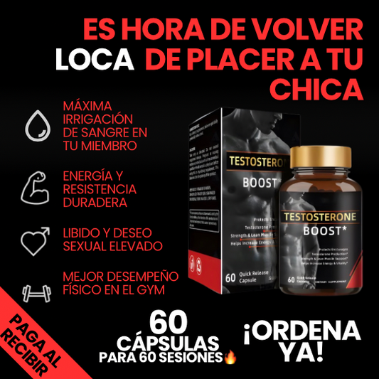 Suplemento Testosterone de Maca para Fuerza y Definición Muscular 60 cap