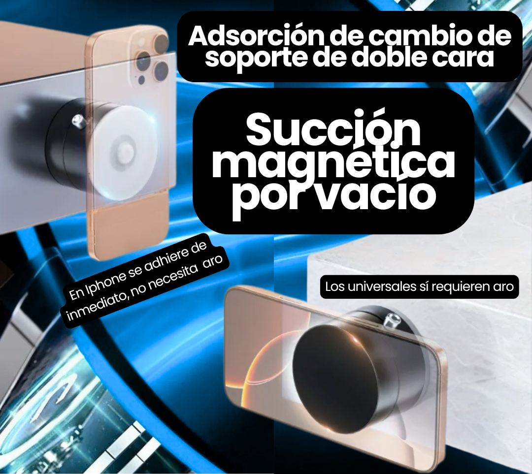 Soporte Magnético para Celular Con Ventosa - Rotación 360°