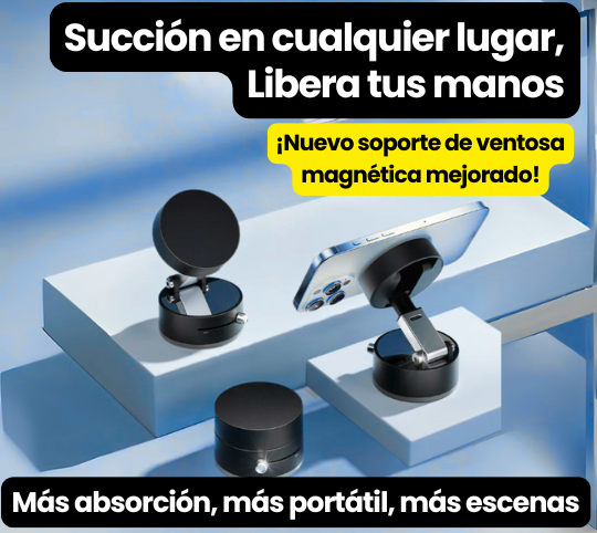 Soporte Magnético para Celular Con Ventosa - Rotación 360°