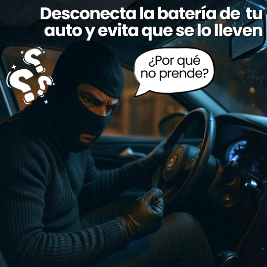 Interruptor Inteligente De Apagado Batería Carro con control remoto anti-robo ¡"Mata” tu auto a distancia! Evita robos y protege tu batería