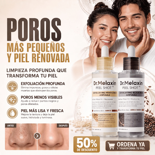 Kit Exfoliante Facial Dr. Melaxin Piel Lisa, Poros Cerrados y Adiós a los Puntos Negros