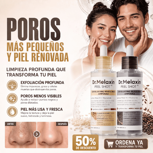 Kit Exfoliante Facial Dr. Melaxin Piel Lisa, Poros Cerrados y Adiós a los Puntos Negros