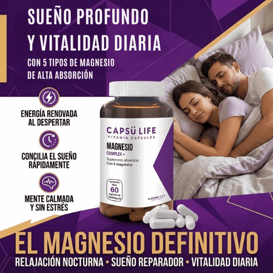 Magnesio Complex 5 en 1 El suplemento indispensable para una mejor calidad de vida -¡Descansa mejor, vive con energía y ayuda a tu cuerpo a funcionar mejor!