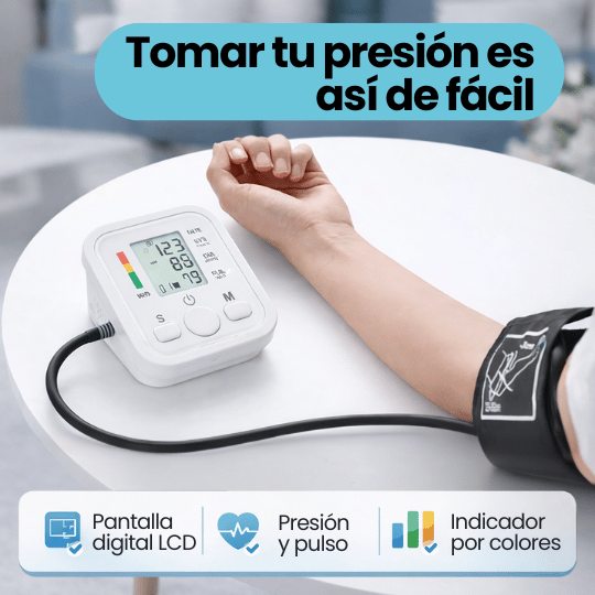Monitor digital de presión arterial de brazo fácil de leer - Baumanómetro Profesional