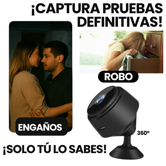 Mini Cámara Espía Full HD - Inalámbrica, Discreta y Poderosa - ¡Graba Todo!