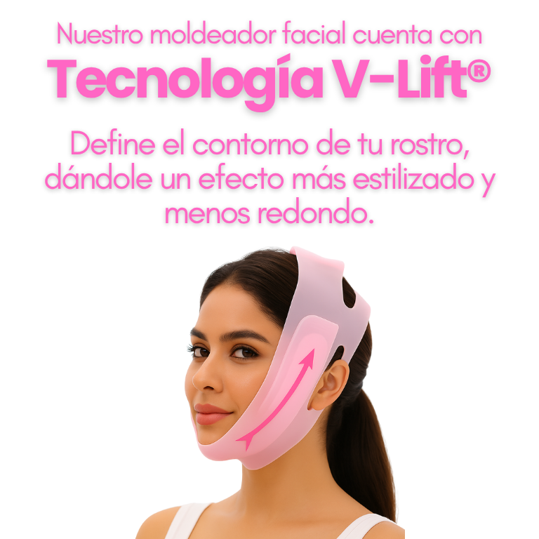 Moldeador Facial para Papada y Mejillas - Efecto Lifting - Reafirma y Reduce Volumen